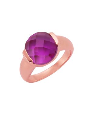 Jamelli Ring Aus 925Er Silber Mit Quarz - Pink