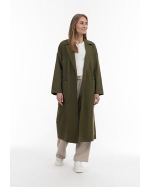 RISA Trench-Coat Avec Ceinture À La Taille - Grün