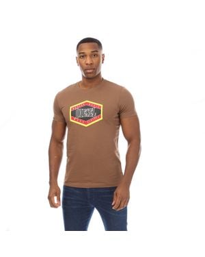 DIESEL "T-Diegor 15-I" T-Shirt Für Herren - Braun