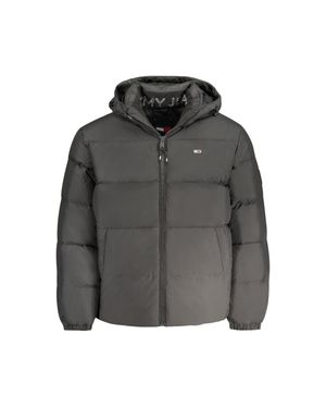 Tommy Hilfiger Schwarze Polyester Herrenjacke - Grau