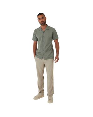 Threadbare "Maples" Hemd Für Herren, Regulär (Braungrau) - Grün