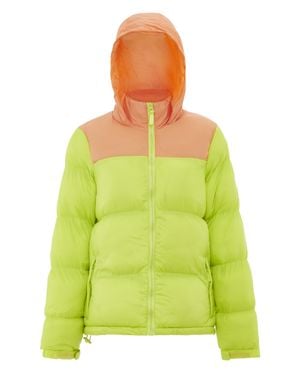 myMo Wattierte Steppjacke Damen Saure Limette Aprikose - Grün