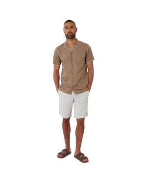 Threadbare "Burnley" Hemd Für Herren, Kurzärmlig (Braungrau)