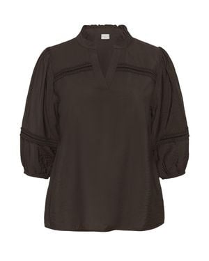 Kaffe Langarm-Bluse Kcronja Langarm-Bluse Regular Fit - Schwarz
