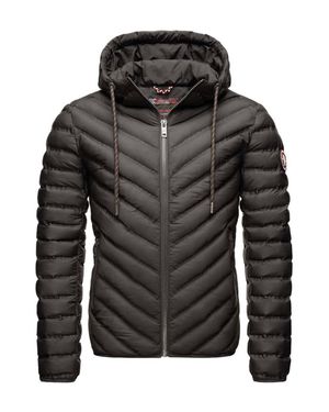 Navahoo Herren Übergangsjacke Fey Tun – Stylisch, Winddicht & Mit Innovativer Stepp-Optik - Schwarz