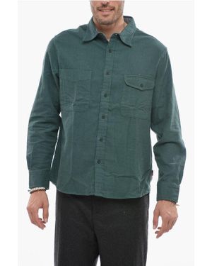 Woolrich Baumwoll-Overshirt Mit Brusttasche - Grün