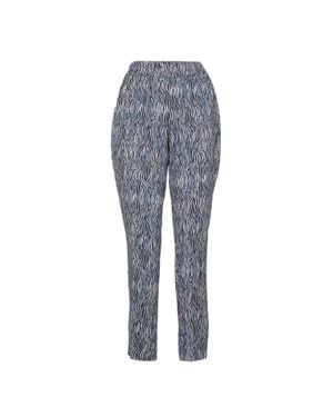 Conquista Print Tapered Pants - Blau