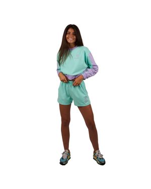 Superb Be Happy Rsc-S2102 Damen Sweatshirt Mit Rundhalsausschnitt Und Langen Ärmeln - Grün