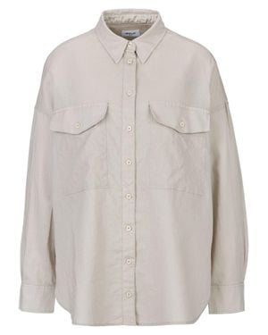 Replay Leinenhemd Cotton Linen - Grau
