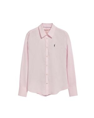 POLO CLUB Oxford-Hemd Regular Fit Rosa Mit Rigby Go Logo - Pink
