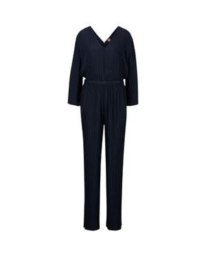 BOSS Jumpsuit Für Damen, Regulär, Blouson-Ärmel - Blau