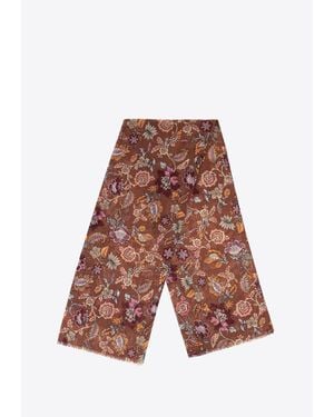 Wittchen Damenschal Mit Blumenmuster, - Polyester - Weiß