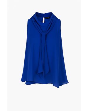 Conquista Ärmellose Fliegebluse - Blau