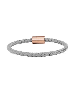 Caï Armband Leder Olivenblattgegerbt Rosé - Weiß