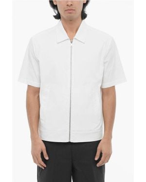 Neil Barrett Einfarbiges, Kurzärmliges, Leichtes Overshirt - Weiß