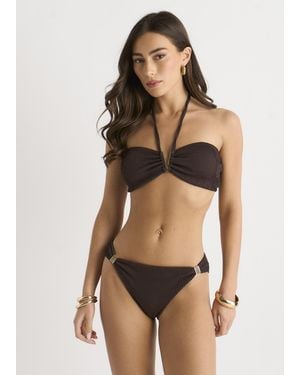 Gini London Bikini-Oberteil Mit V-Ausschnitt Und Neckholder-Trägern - Mehrfarbig