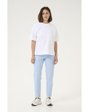 Kaffe Pants Suiting Regular Fit Soft Chambray - Blau
