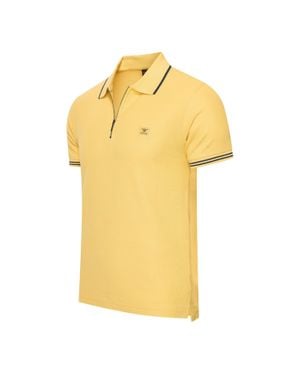 Cappuccino Italia Polo Ss Polo Zip Polo Torino - Gelb