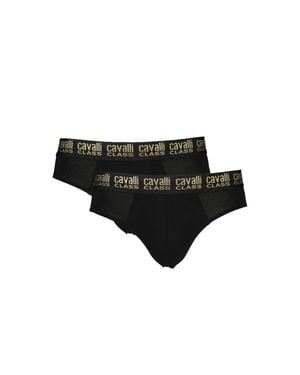 Roberto Cavalli Schwarze Baumwollunterwäsche Für Herren