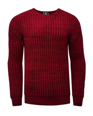 Rusty Neal Grobstrick Neon Pullover - Rot