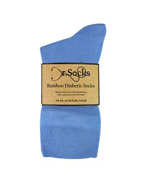 Dr.Socks 4Er-Pack Damen-Bambusdiabetikersocken, Weich, Atmungsaktiv, Nicht Einschnürend - Blau