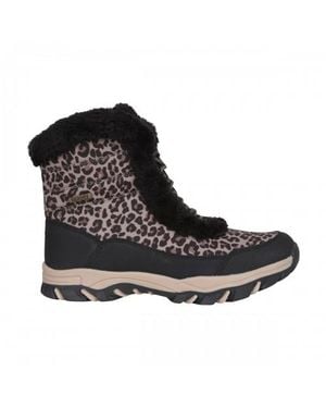 Mountain Warehouse "Ohio" Leo-Muster Schneestiefel Für Damen, Thermisches Material - Schwarz