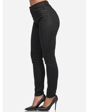 Tazzio Damen Skinny Fit High Waist Jeans - Schwarz