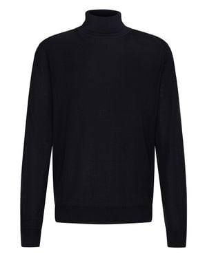 Bugatti Herren Rollkragenpullover Aus 100 Merinowolle - Blau
