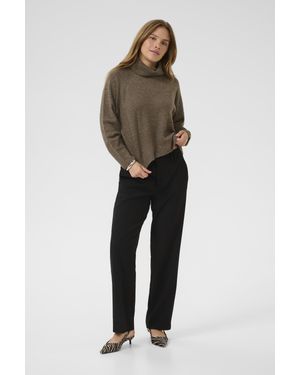 Kaffe Strickpullover Kaerin Strickpullover Baggy Fit - Braun