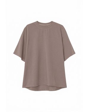 Basiclo Oversized Premium T-Shirt Dunkelbeige - Grau