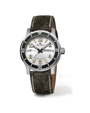 Jean Marcel Herren Armbanduhr Edelstahl Satiniert 24,5Cm - Grau