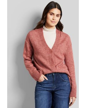 Bugatti Damen Strickjacke Aus Wollmischung - Rot