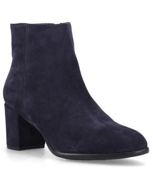 Hush Puppies Claridy Wildleder Damen Absatz Stiefeletten - Blau