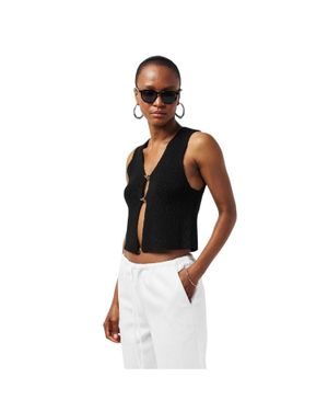 EDITED "Rike" Top Für Damen, Ärmellos - Schwarz