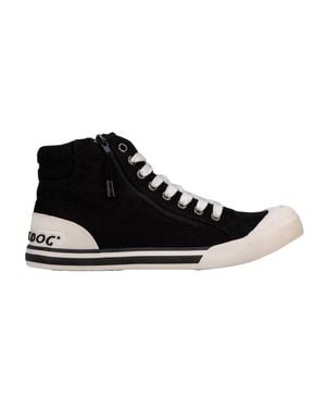 Rocket Dog "Jazzin Hi" High Top Turnschuhe Für Damen, Canvas - Schwarz