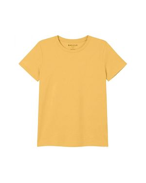 Basiclo Crew-Neck Premium T-Shirt - Gelb