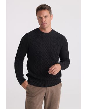 Felix Hardy Pullover Rundhalspullover - Schwarz