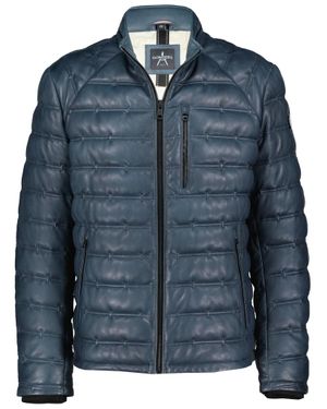 Donders 1860 Raptor-Pufferjacke Aus Leder - Blau