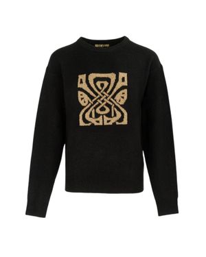 Biba Pullover Für Damen, Jacquard, Feier - Schwarz