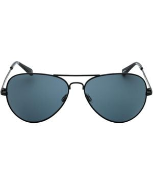 Banana Republic Mattschwarze Sonnenbrille Mit Grauen Gläsern Von - Blau