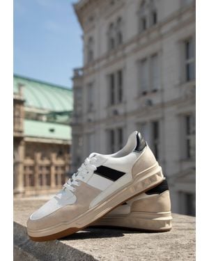Wittchen Herren-Sneaker Aus Weißem Und Beigem Öko-Leder - Grau