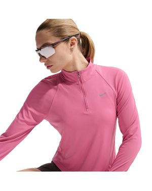 Nike Oberteil Für Damen, Laufen, Langärmlig (Schaum) - Pink