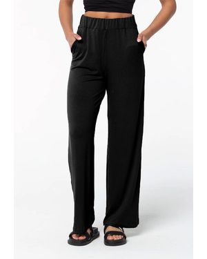 Basiclo Long Viscose Pants - Schwarz