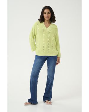 Kaffe Strickpullover Loose Fit - Gelb