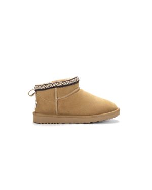 Aus Wooli Australia Altona Geflochtene Stiefeletten - Natur