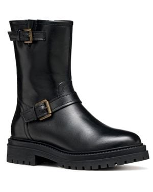 Geox D Iridea D Leder Damen Stiefel - Schwarz