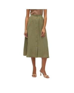 Vero Moda "Laney" Midirock Für Damen, A-Linie (Siegerkranz) - Grün