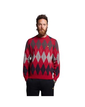 Lyle & Scott Pullover Für Herren, Rundhalsausschnitt, Jerseyware - Rot