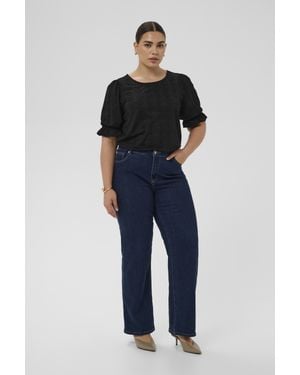 Kaffe Kurzarm-Bluse Kctea Kurzarm-Bluse Regular Fit - Blau