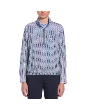 Callaway Apparel Oberteil Für Damen, Mit Kurzem Reißverschluss, Leicht (Feuerstein Grau) - Blau